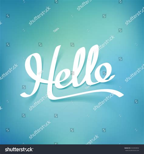 Hello Calligraphy Hand Lettering Vector Art Stock Vector (Royalty Free) 533359054