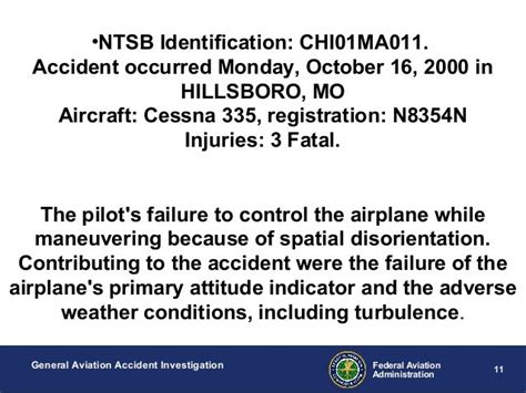 Top 10 Causes of FATAL General Aviation Accidents