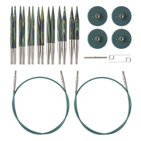 Options Short Interchangeable Caspian Circular Knitting Needle Set from ...