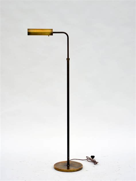 Chic Adjustable Brass Floor Reading Lamp at 1stDibs