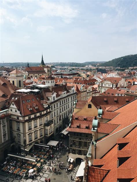 Aerial View of Buildings With Roof Tiles · Free Stock Photo