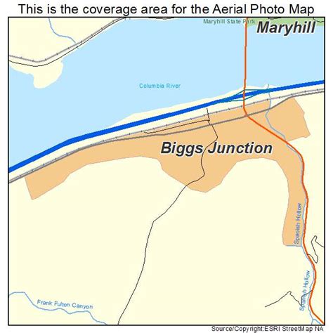 Aerial Photography Map of Biggs Junction, OR Oregon