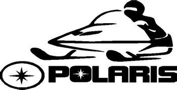 Polaris Logo with snowmobile, Vinyl cut decal