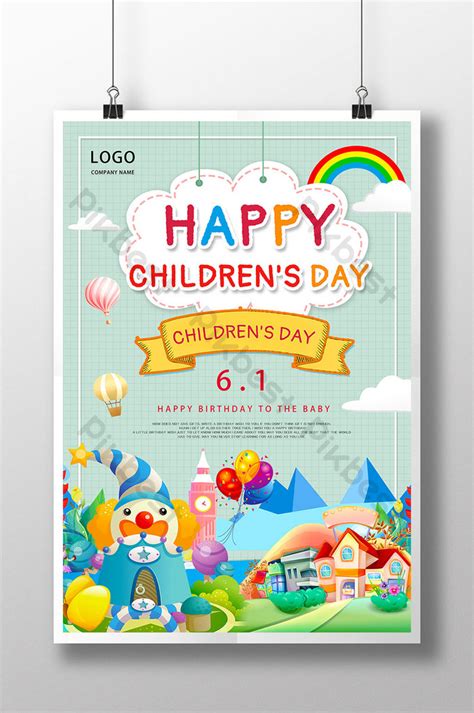 Creative Cartoon Childrens Day Poster | PSD Free Download - Pikbest