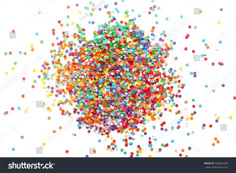 Confetti Scattered Different Colors On White Stock Photo 483865348 | Shutterstock