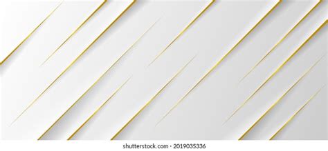 Abstract White Gold Stripes Banner Background Stock Vector (Royalty ...