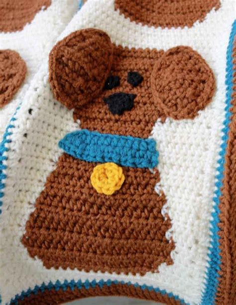 Puppy Love Afghan and Pillow Crochet Pattern