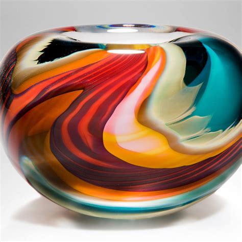 Blown Glass Bowl | Green 'Paradiso' Extra Large Thick Bowl | Peter Layton