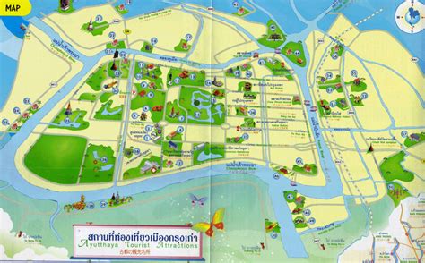 tour_map_ayutthaya | Thailande voyage, Bangkok, Thaïlande