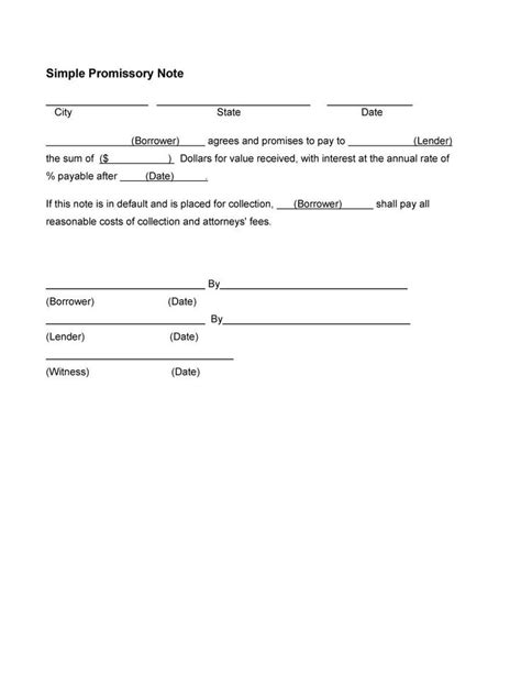 Promissory Note Templates Word - 45 FREE Promissory Note Templates ...