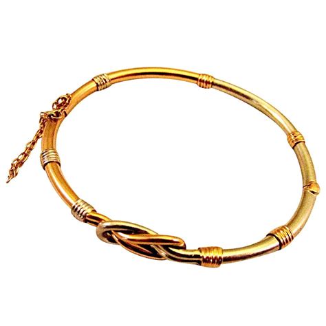 Antique Gold Platinum Bangle Bracelet For Sale at 1stdibs