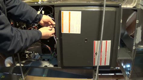 Goodman gas furnace installation. - YouTube