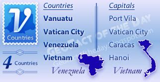 GeoFact of the Day: V Countries