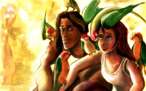 Tarzan and Jane - Disney's Couples Fan Art (34281254) - Fanpop