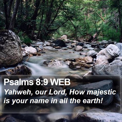 Psalms 8 Scripture Images - Psalms Chapter 8 WEB Bible Verse Pictures