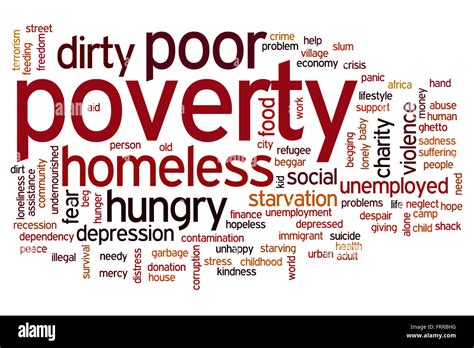 Poverty concept word cloud background Stock Photo - Alamy