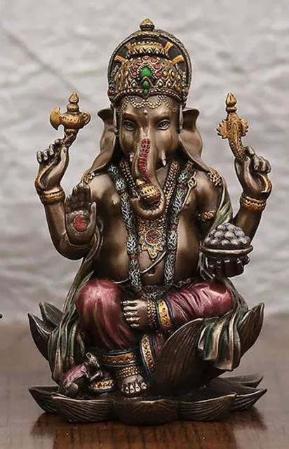 INDIAN TRADITIONAL COPPER Ganesh ji Idol for Car Dashboard 3 Inches $24 ...