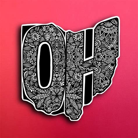 State Ohio Sticker WATERPROOF - Etsy