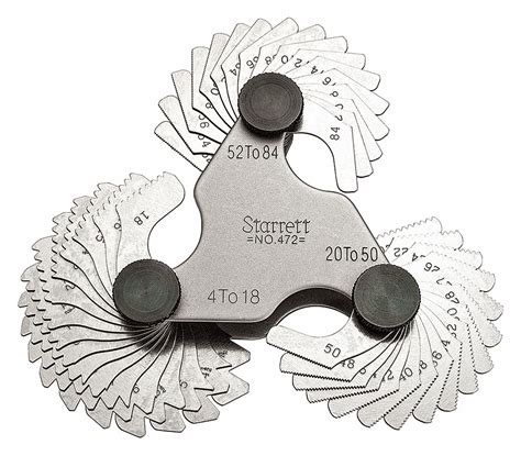 STARRETT Thread Pitch Gauge Set, Thread Type Metric, Number of Leaves 51 - 2ZVE2|472 - Grainger