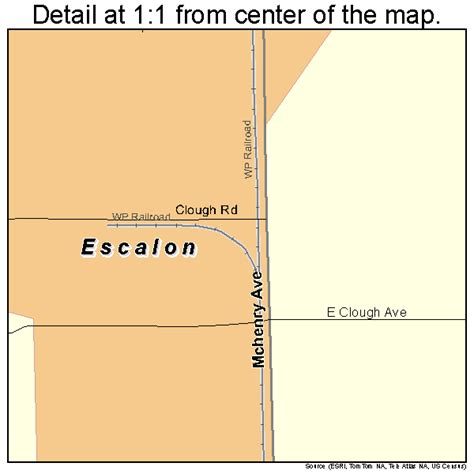 Escalon California Street Map 0622790