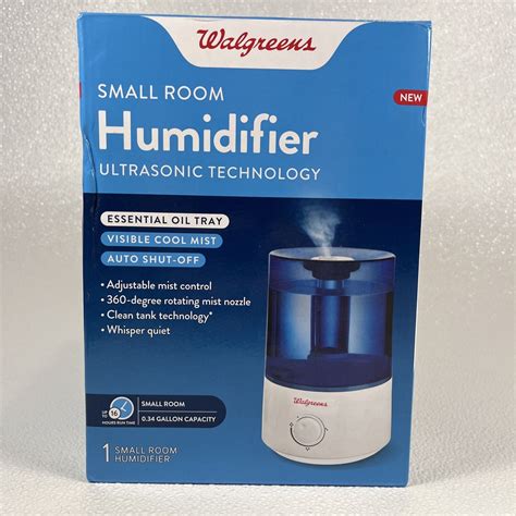 Walgreens Cool Mist Humidifier Ultrasonic Technology 994117 for sale ...