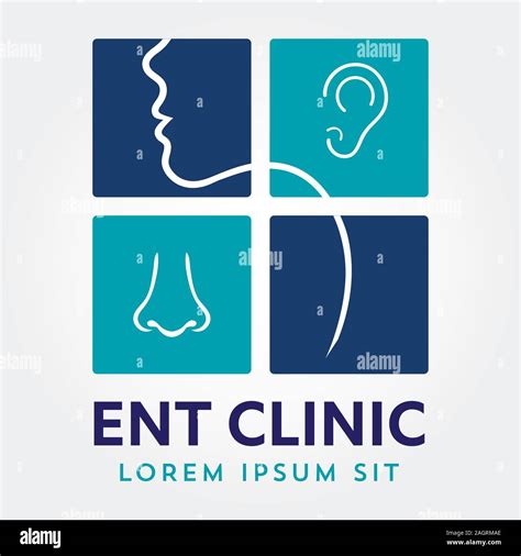 ENT logo. Head for ear, nose, throat doctor specialists. logo concept. Line vector icon ...