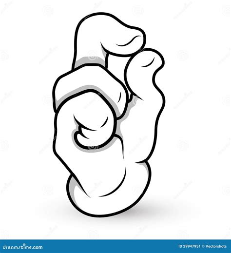 Cartoon Hand - Finger Pinch - Vector Illustration Stock Image - Image ...