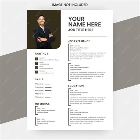 Premium Vector | Clean modern and professional brown color resume cv ...