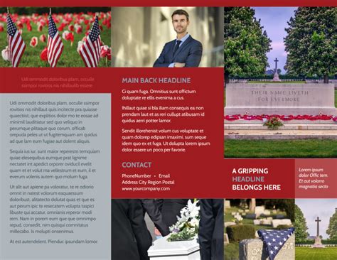 Memorial Services Brochure Template | MyCreativeShop