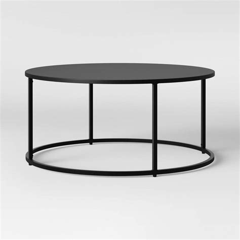 Glasgow Round Metal Coffee Table Black - Project 62™ | Round metal coffee table, Metal coffee ...