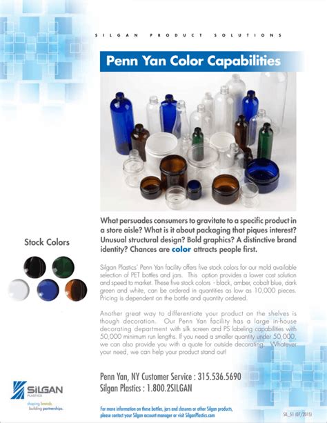 Penn Yan Color Capabilities