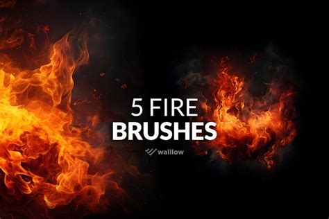 5 Realistic fire photoshop brushes, Brushes Including: photoshop ...