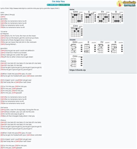 Chord: I'm Into You - Jennifer Lopez - tab, song lyric, sheet, guitar, ukulele | chords.vip