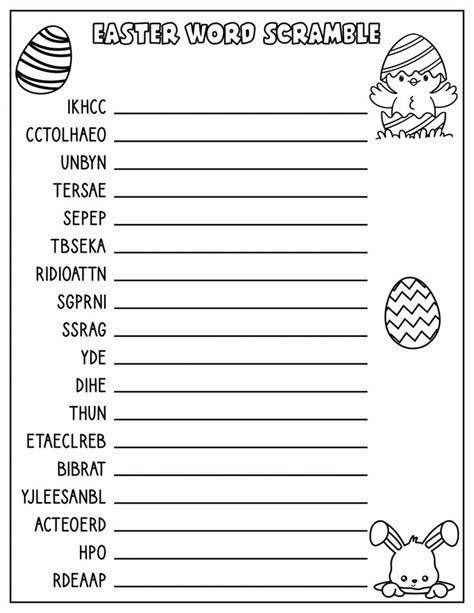 FREE Easter Worksheets PDF: Coloring Pages, Word Search & More ...