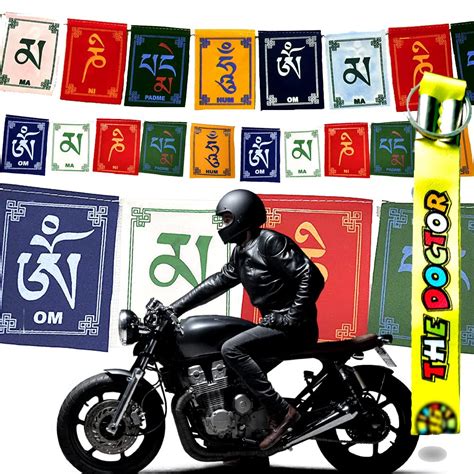 Set of 3 Ladakh Prayer Flag Bike (Pack of 3) | Monastery made Prayer Flag Bike | 46 Rossi ...