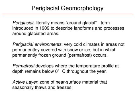 PPT - Periglacial Geomorphology PowerPoint Presentation - ID:263488