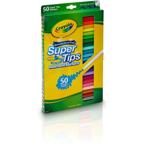 Crayola Super Tips 50-count Washable Markers - Zerbee