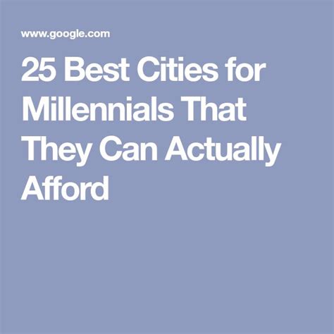 25 U.S. Cities That Millennials Can Afford — and Actually Want to Live ...