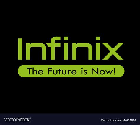 Infinix brand logo phone symbol green and black Vector Image