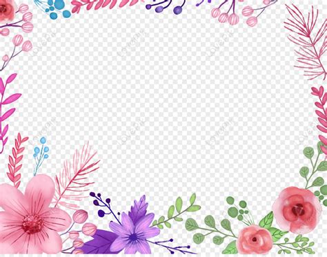 Flowers Border PNG Images With Transparent Background | Free Download On Lovepik