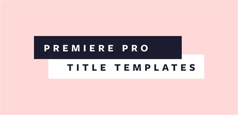 How to save title preset adobe premiere pro - polrecarbon