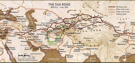 1st Century Trade Routes Middle East Map - Map