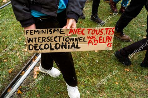 Placard Intersectional Decolonial Feminism All Our Editorial Stock ...