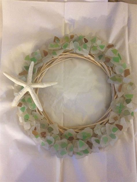 Traditional Sea Glass Wreath | Sea glass crafts, Sea glass colors ...