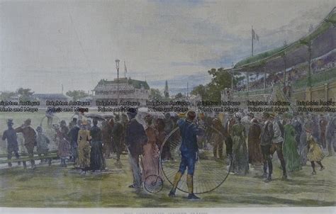 Antique Print 29-503 Melbourne Cricket Ground c.1886 - Brighton Antique ...