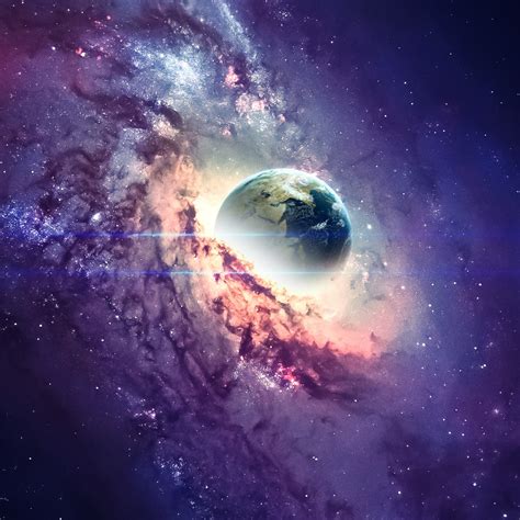 Earth Wallpaper 4K, Nebula, Galaxy, Milky Way, Stars