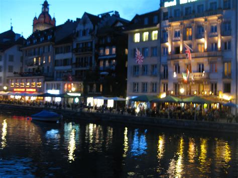 lucerne by night Lucerne, Switzerland, Mood Board, Canal, Night, Travel ...