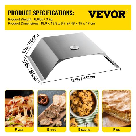 VEVOR Pizza Oven Kit, Stainless Steel Grill Pizza Oven, Pizza Maker Kit for Most 22" Charcoal ...