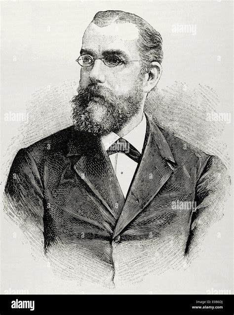 Robert Koch (1843-1910). German physician. Nobel Prize, 1905. Engraving in The Spanish and ...