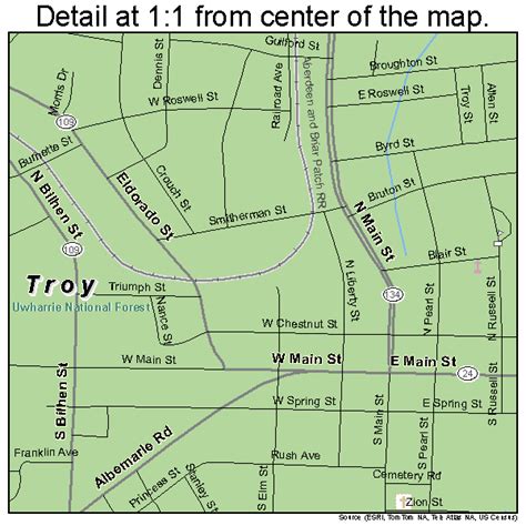 Troy North Carolina Street Map 3768520